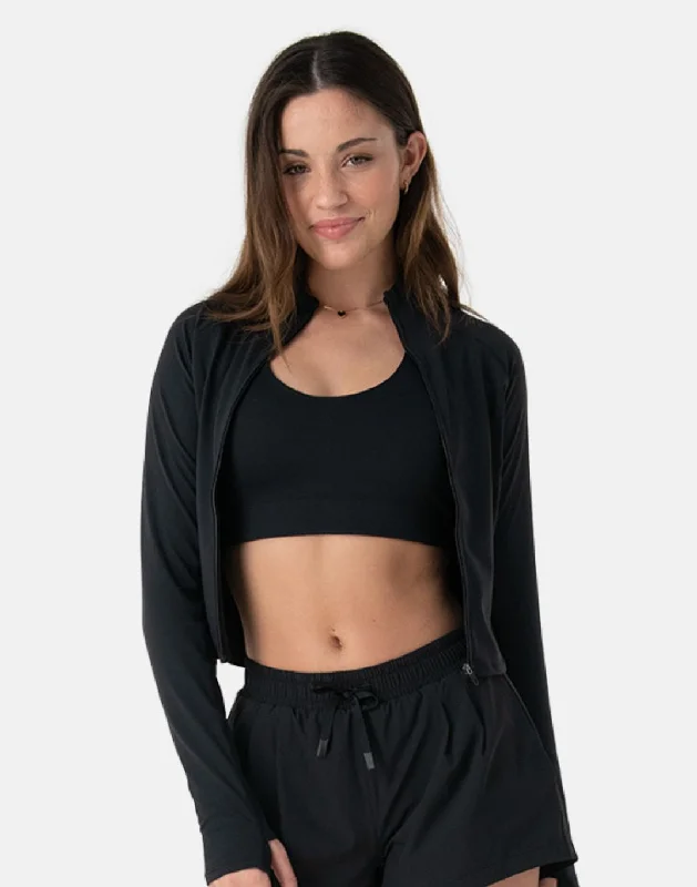 Adaptive Crop Zip in Jet Black