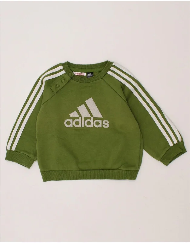 ADIDAS Baby Boys Graphic Sweatshirt Jumper 3-6 Months Green