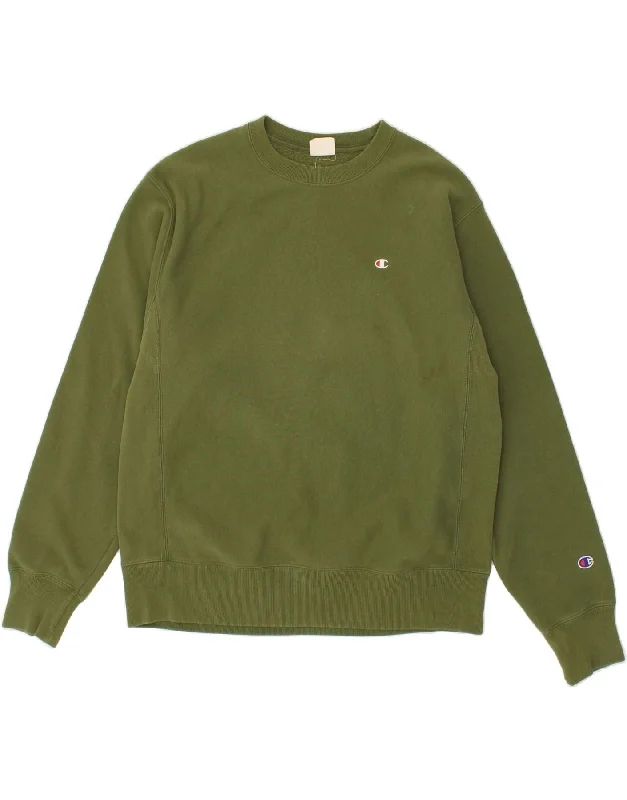 CHAMPION Mens Sweatshirt Jumper Medium Green Cotton