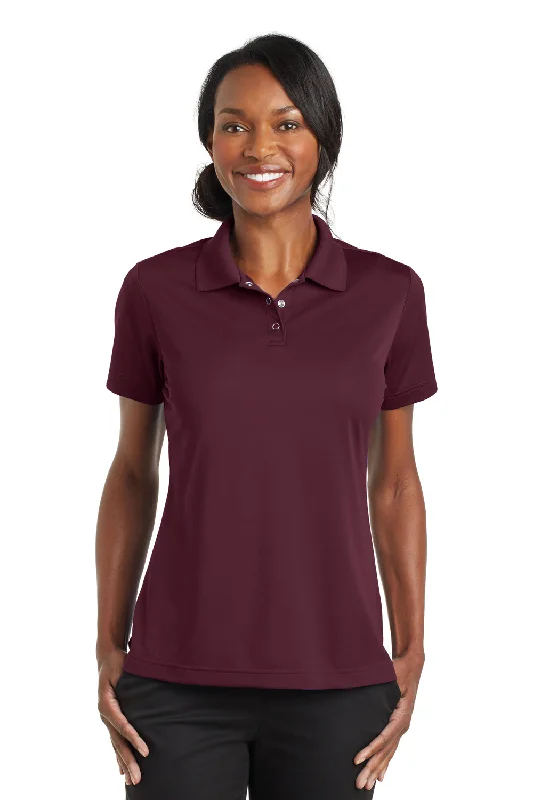 CornerStone Womens Gripper Moisture Wicking Short Sleeve Polo Shirt - Maroon - Closeout