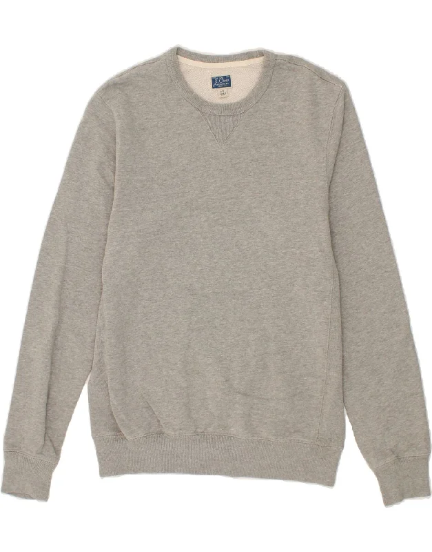 J. CREW Mens Tall Sweatshirt Jumper Medium Grey Cotton