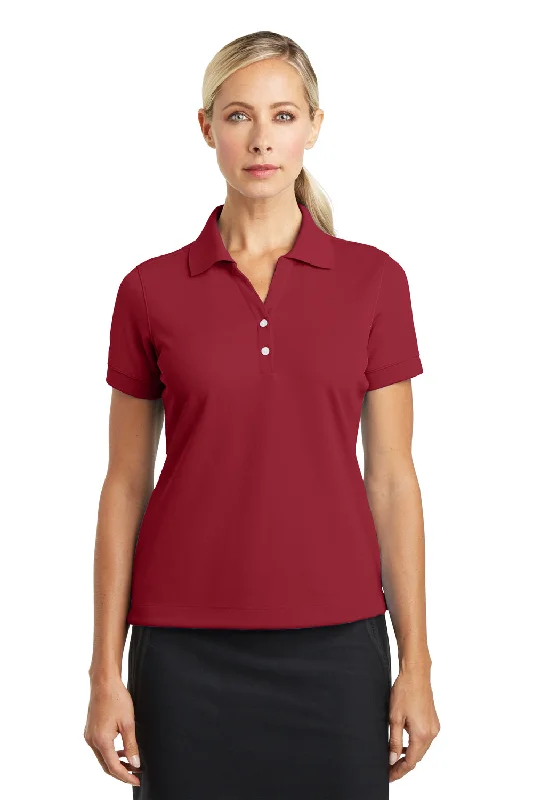 Nike Womens Classic Dri-Fit Moisture Wicking Short Sleeve Polo Shirt - Varsity Red