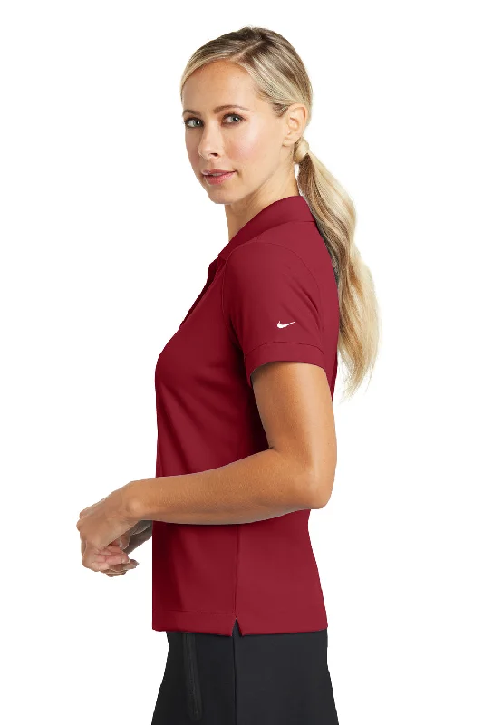 Nike Womens Classic Dri-Fit Moisture Wicking Short Sleeve Polo Shirt - Varsity Red