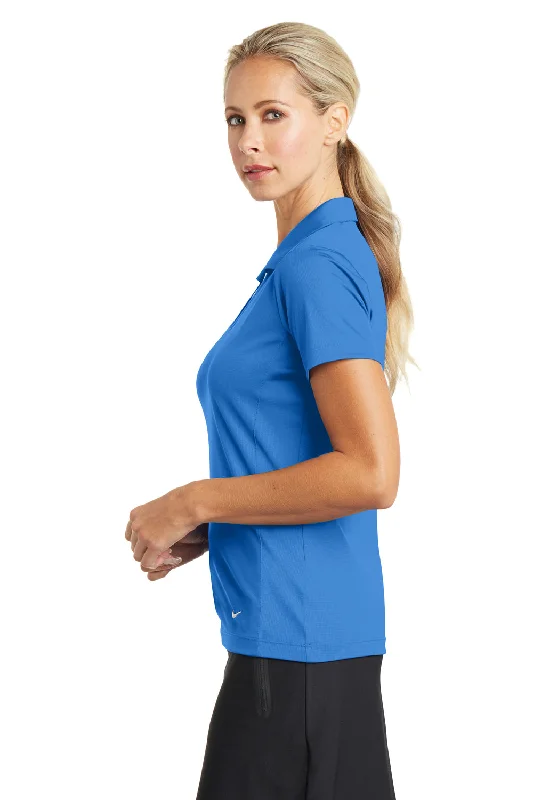 Nike Womens Dri-Fit Moisture Wicking Short Sleeve Polo Shirt - Brisk Blue