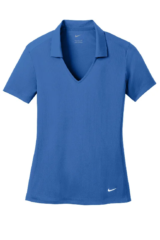 Nike Womens Dri-Fit Moisture Wicking Short Sleeve Polo Shirt - Gym Blue