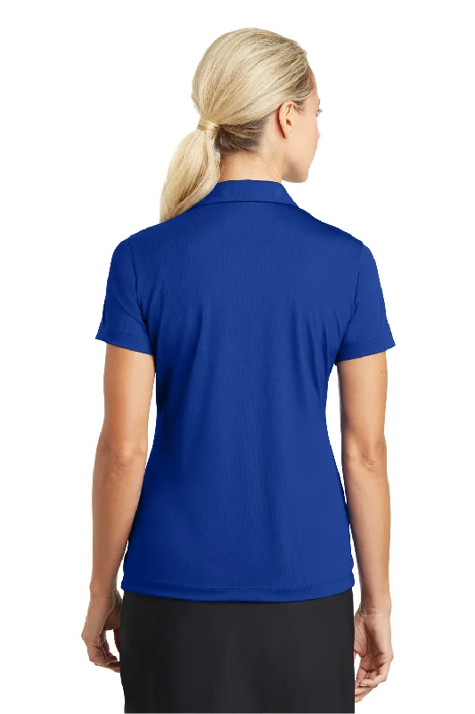 Nike Womens Dri-Fit Moisture Wicking Short Sleeve Polo Shirt - Royal Blue