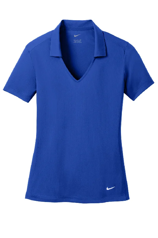 Nike Womens Dri-Fit Moisture Wicking Short Sleeve Polo Shirt - Royal Blue