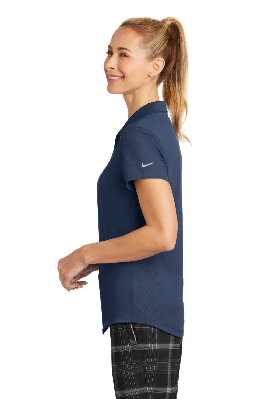 Nike Womens Legacy Dri-Fit Moisture Wicking Short Sleeve Polo Shirt - Midnight Navy Blue