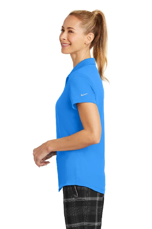 Nike Womens Legacy Dri-Fit Moisture Wicking Short Sleeve Polo Shirt - Photo Blue