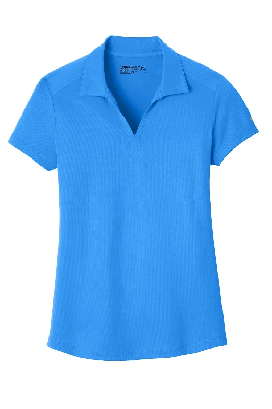 Nike Womens Legacy Dri-Fit Moisture Wicking Short Sleeve Polo Shirt - Photo Blue