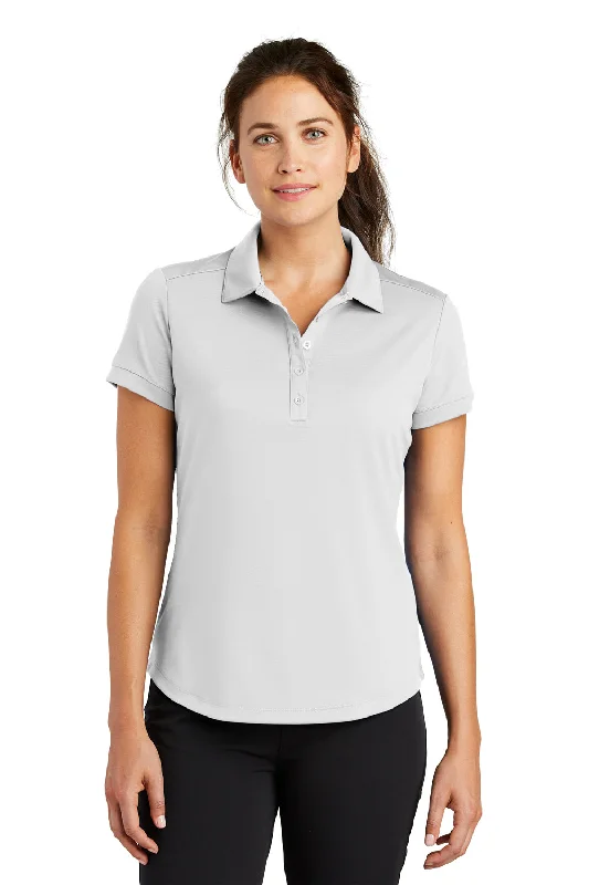 Nike Womens Players Dri-Fit Moisture Wicking Short Sleeve Polo Shirt - White