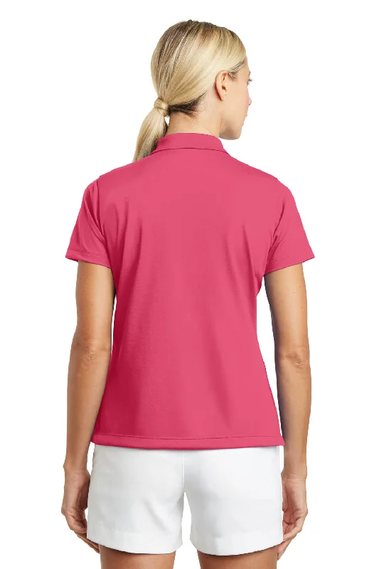 Nike Womens Tech Basic Dri-Fit Moisture Wicking Short Sleeve Polo Shirt - Flamingo Pink