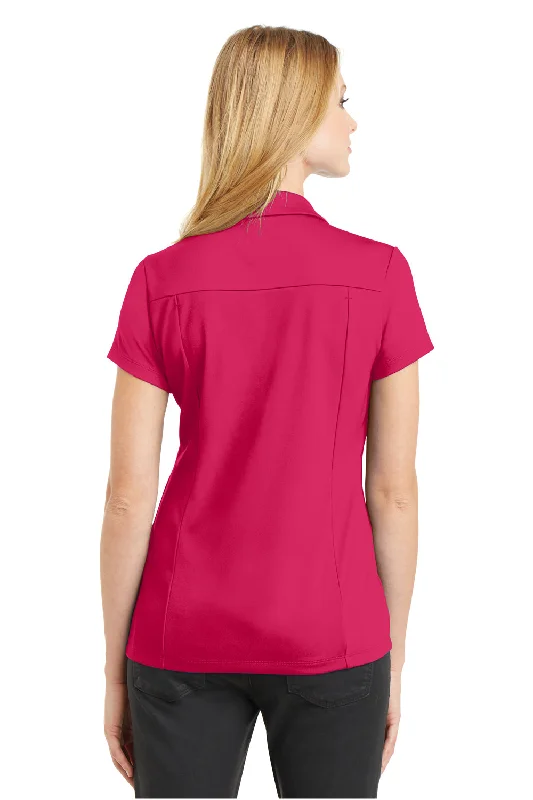 Ogio Womens Framework Moisture Wicking Short Sleeve Polo Shirt - Punch Pink - Closeout