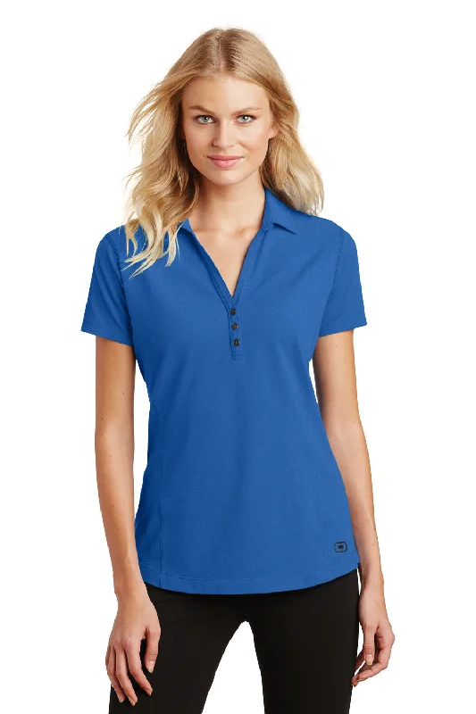 Ogio Womens Onyx Moisture Wicking Short Sleeve Polo Shirt - Electric Blue