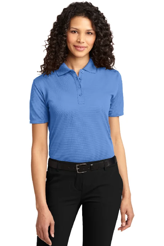 Port Authority Womens Dry Zone Moisture Wicking Short Sleeve Polo Shirt - Blue Lake - Closeout