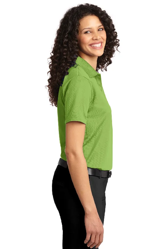 Port Authority Womens Dry Zone Moisture Wicking Short Sleeve Polo Shirt - Green Oasis - Closeout