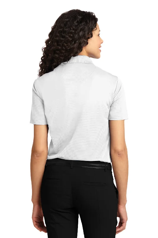 Port Authority Womens Dry Zone Moisture Wicking Short Sleeve Polo Shirt - White - Closeout