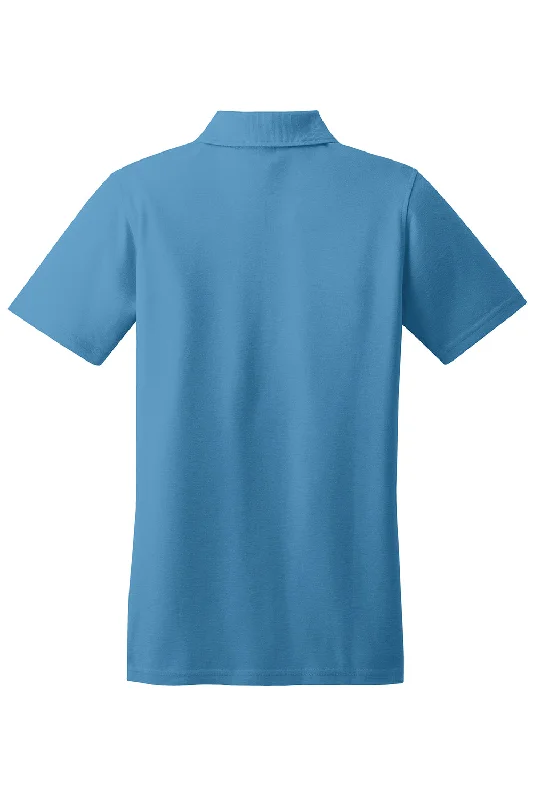 Port Authority Womens Moisture Wicking Short Sleeve Polo Shirt - Celadon Blue - Closeout