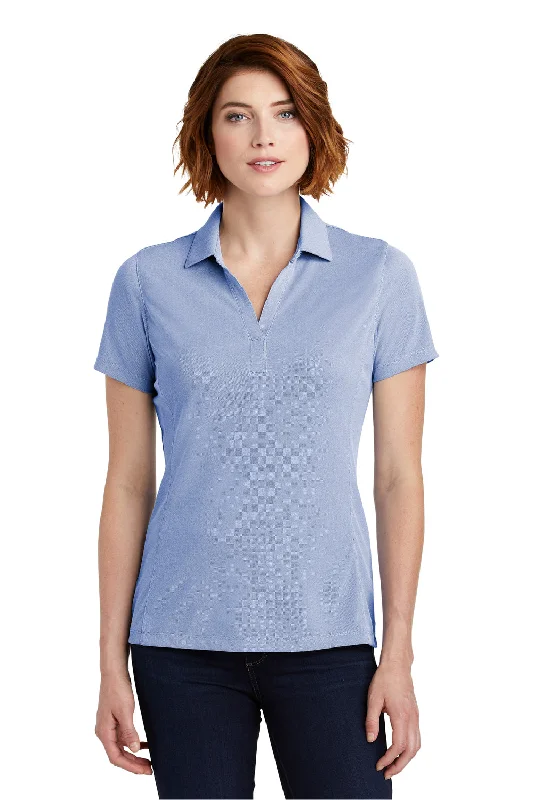 Port Authority Womens Oxford Moisture Wicking Short Sleeve Polo Shirt - True Royal Blue