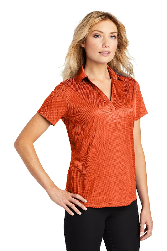 Port Authority Womens Performance Moisture Wicking Short Sleeve Polo Shirt - Autumn Orange