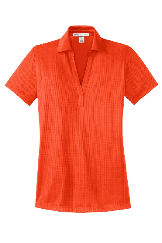 Port Authority Womens Performance Moisture Wicking Short Sleeve Polo Shirt - Autumn Orange