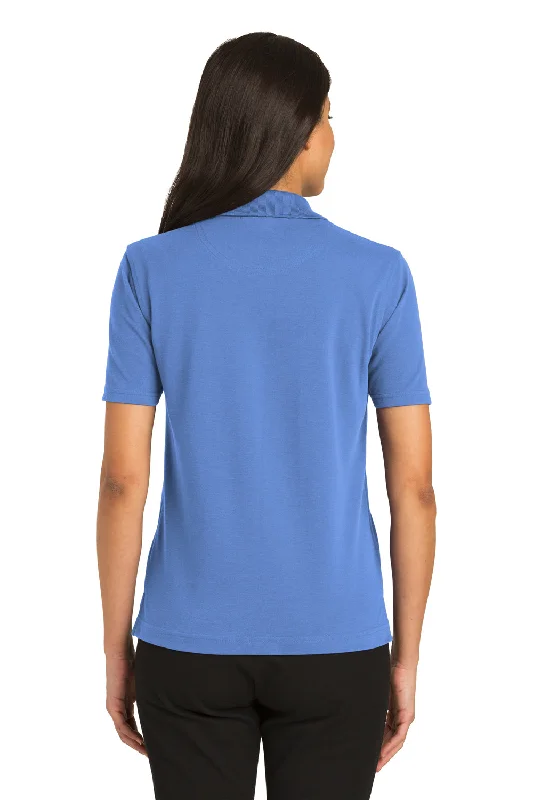 Port Authority Womens Rapid Dry Moisture Wicking Short Sleeve Polo Shirt - Riviera Blue - Closeout