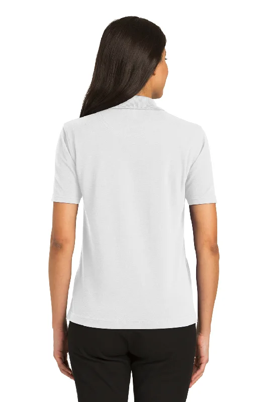 Port Authority Womens Rapid Dry Moisture Wicking Short Sleeve Polo Shirt - White