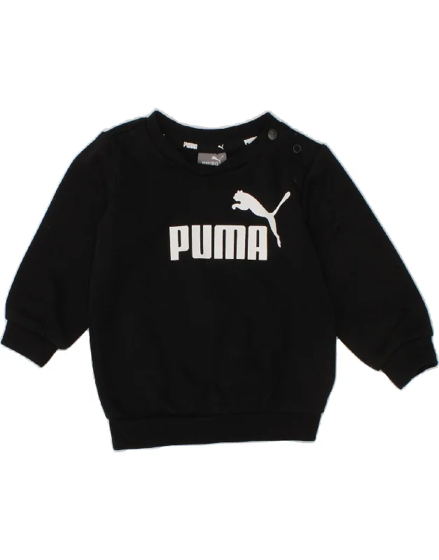 PUMA Baby Boys Graphic Sweatshirt Jumper 0-3 Months Black Cotton