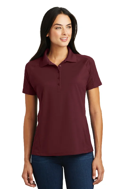 Sport-Tek Womens Dri-Mesh Moisture Wicking Short Sleeve Polo Shirt - Maroon