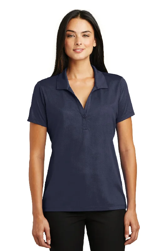 Sport-Tek Womens Tough Moisture Wicking Short Sleeve Polo Shirt - True Navy Blue