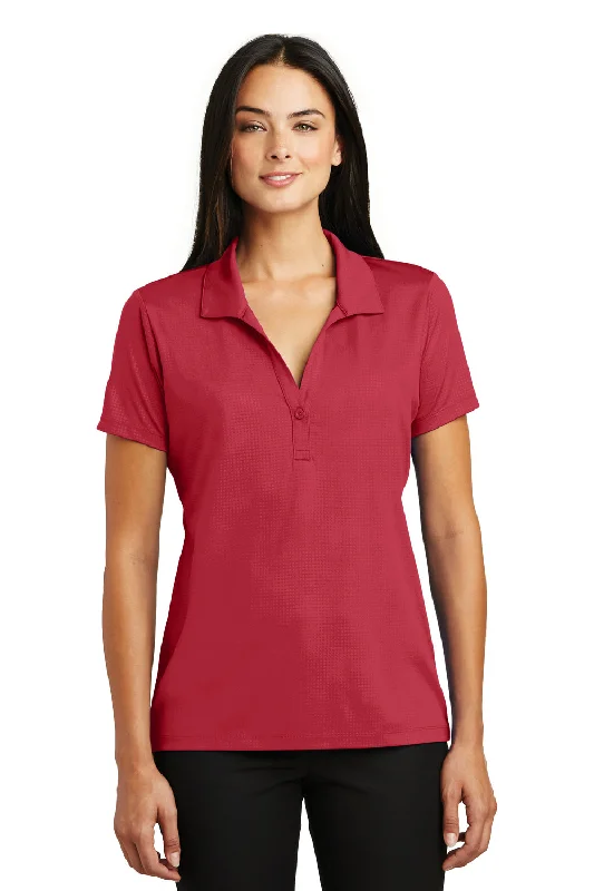 Sport-Tek Womens Tough Moisture Wicking Short Sleeve Polo Shirt - Deep Red