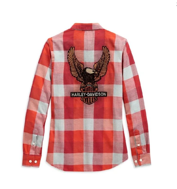 Harley-Davidson® Women's Vintage Eagle Plaid Shirt - 99124-20VW