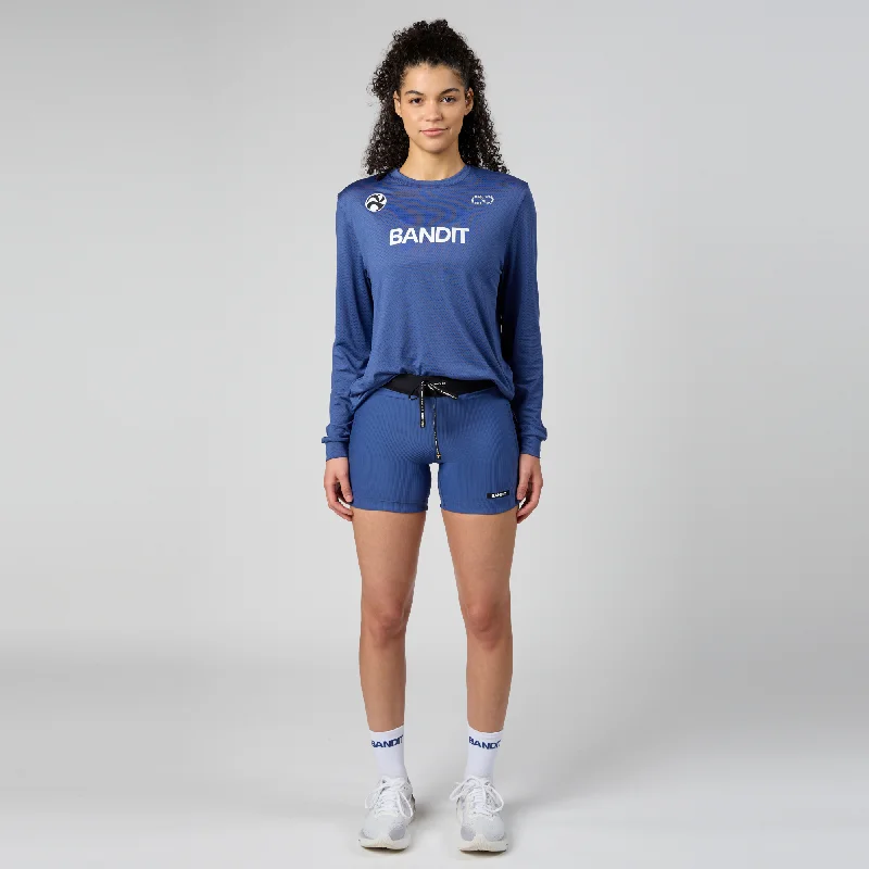 Micromesh™ Current Runner Long Sleeve  Tee - Unisex, Space Blue