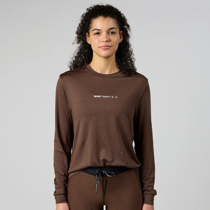 Micromesh™ Performance Long Sleeve Tee - Unisex, Umber