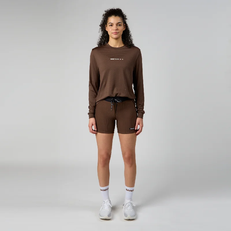 Micromesh™ Performance Long Sleeve Tee - Unisex, Umber