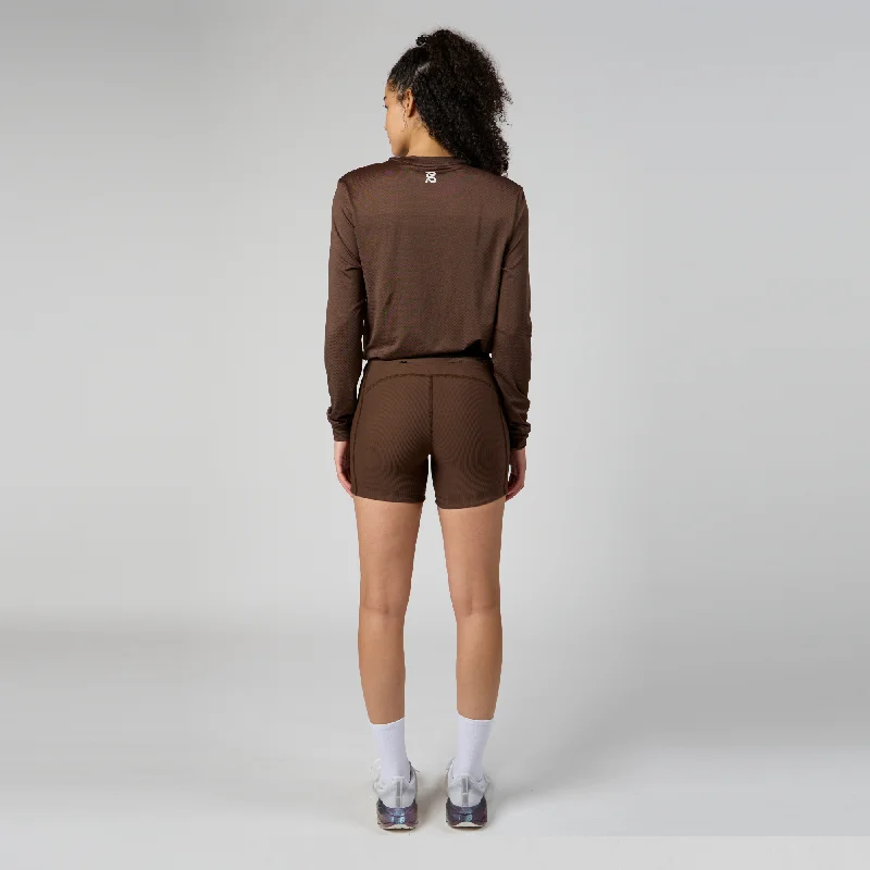 Micromesh™ Performance Long Sleeve Tee - Unisex, Umber