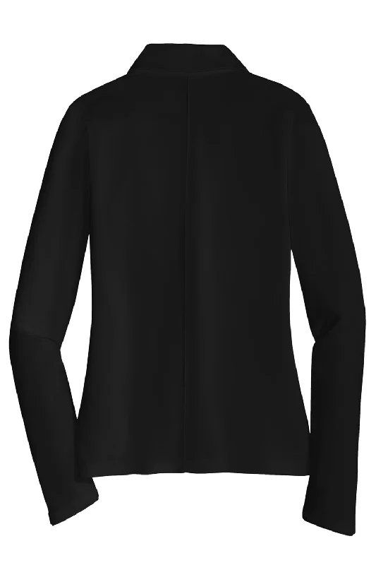 Nike Womens Stretch Tech Dri-Fit Moisture Wicking Long Sleeve Polo Shirt - Black