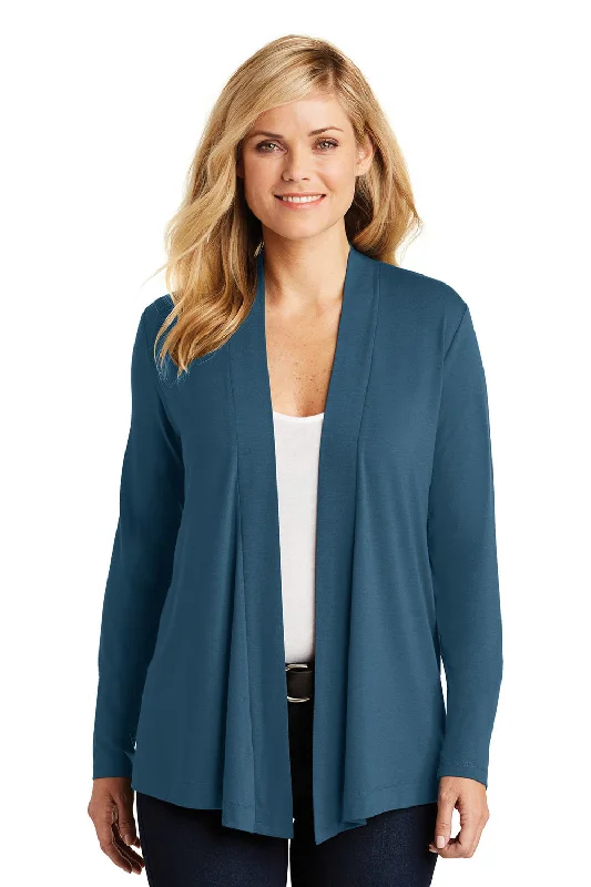 Port Authority Womens Concept Long Sleeve Cardigan Sweater - Dusty Blue