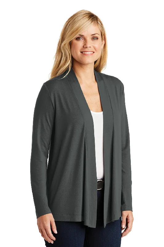 Port Authority Womens Concept Long Sleeve Cardigan Sweater - Smoke Grey