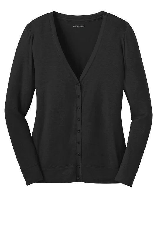 Port Authority Womens Concept Long Sleeve Cardigan Sweater - Black