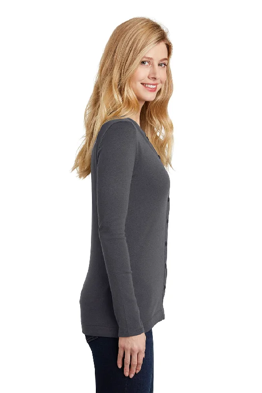 Port Authority Womens Concept Long Sleeve Cardigan Sweater - Smoke Grey