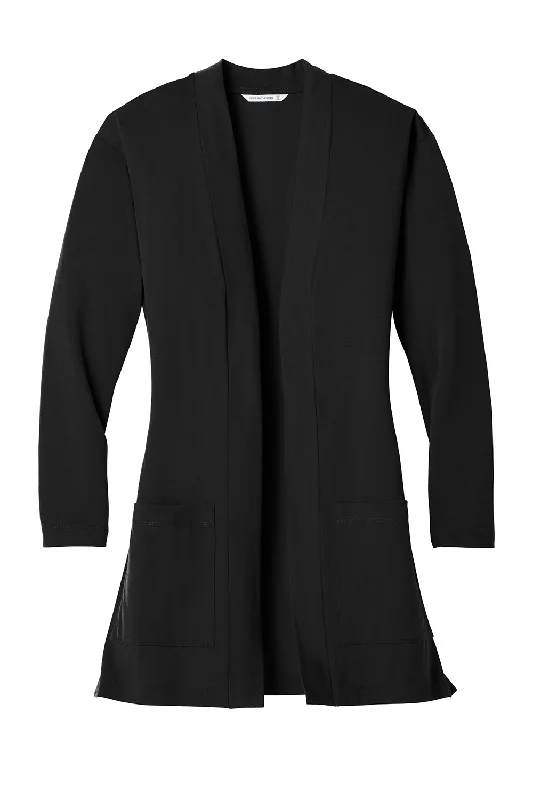 Port Authority Womens Concept Long Sleeve Cardigan Sweater w/ Pockets - Black