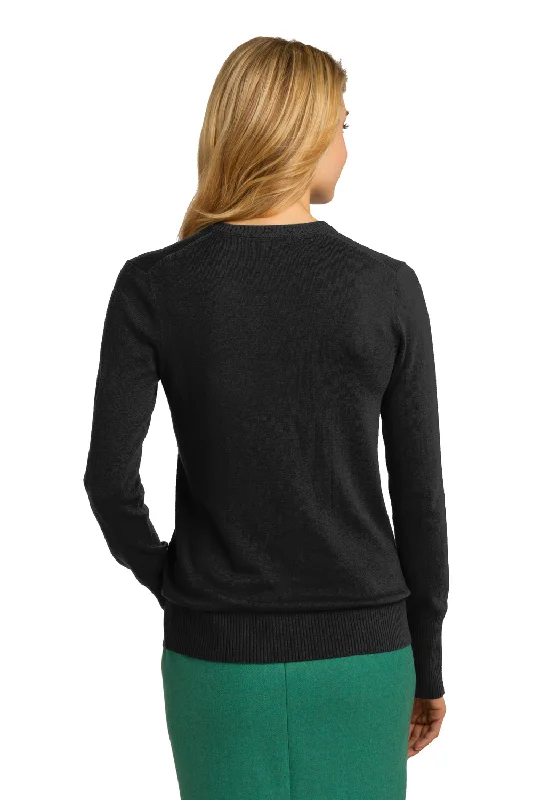 Port Authority Womens Long Sleeve V-Neck Sweater - Black