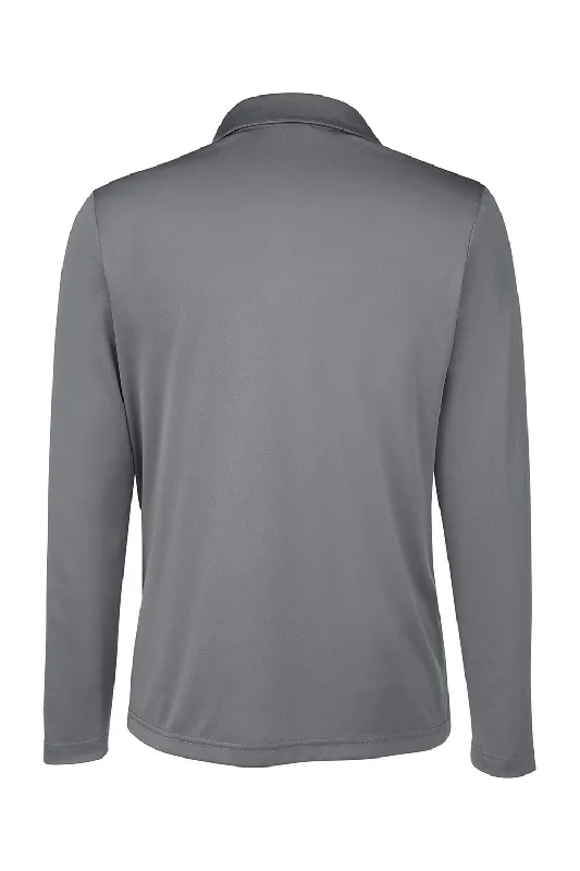 Team 365 Womens Zone Sonic Moisture Wicking Long Sleeve Polo Shirt - Graphite Grey