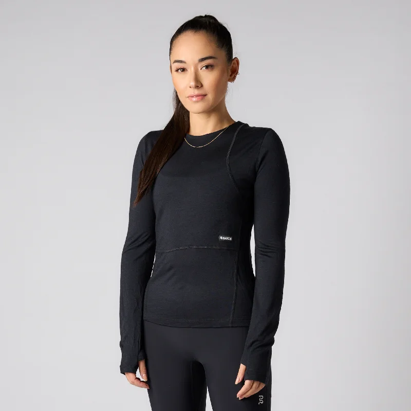 Merino Wool Long Sleeve - Women's, Black