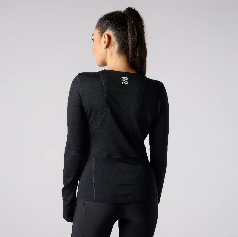 Merino Wool Long Sleeve - Women's, Black