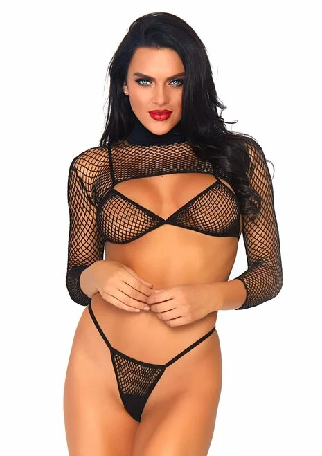 Net Bikini Set Scoop neck bikini, Comfortable, Sexy, Trendy