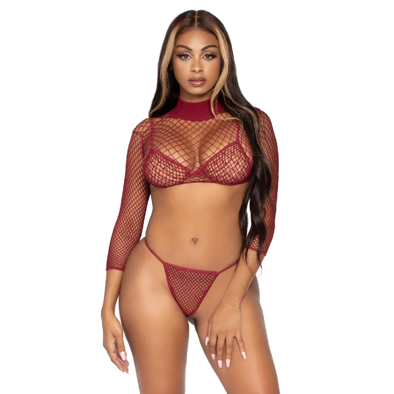 Long Sleeve Crop Top Bikini Set Seamless bikini, Smooth, Comfortable, Sleek