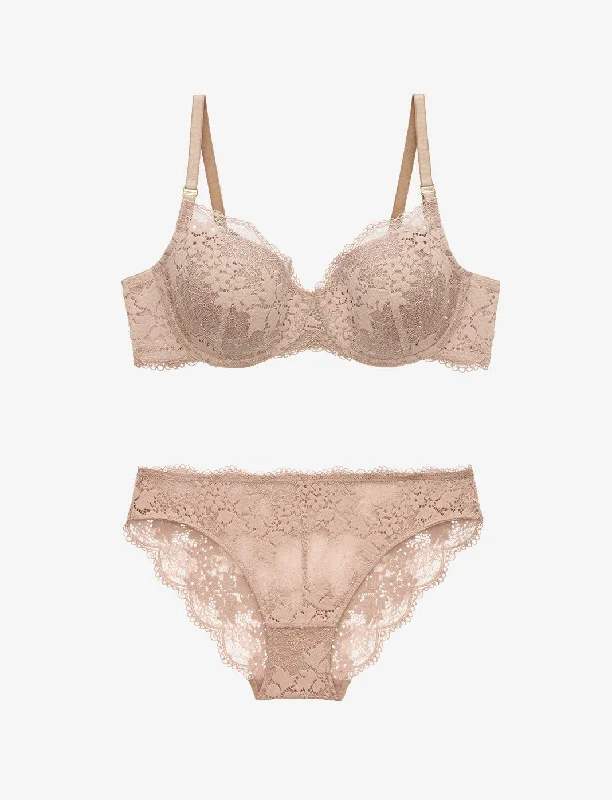 All Day Lace T-Shirt Bra + Bikini Set Sexy two-piece, Trendy, Comfortable, Vibrant