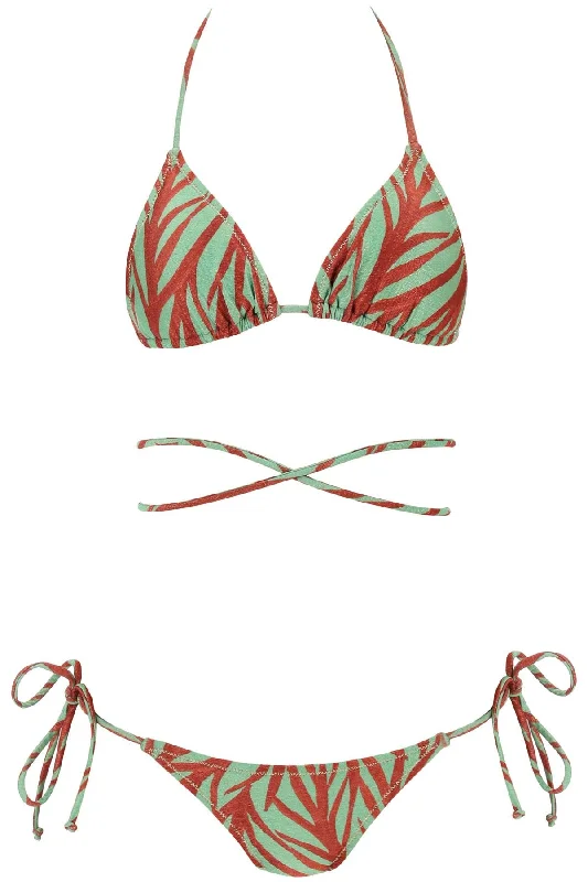 "animal print miami bikini set MIAMI BIKINI SET COLAR LUREX Adjustable bottom bikini, Custom fit, Sexy, Comfortable